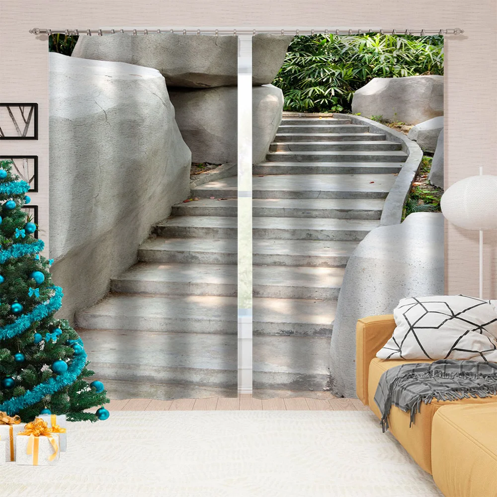 Роскошные затемненные 3D оконные шторы для гостиной спальни серые конские