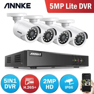 Система видеонаблюдения ANNKE HD, 4 канала, 2 Мп, H.265 + 5 в 1, 5 МП, 4 камеры 1080P