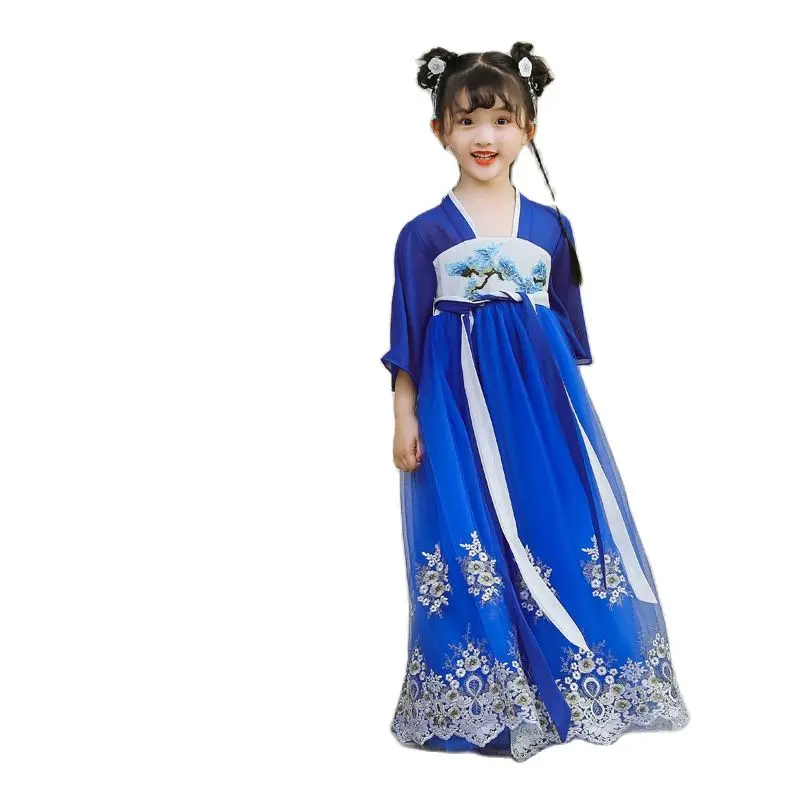 

Детская одежда Hanfu супер иммортальная ханьфу для девочек древнее китайское платье в китайском стиле улучшенное летнее платье