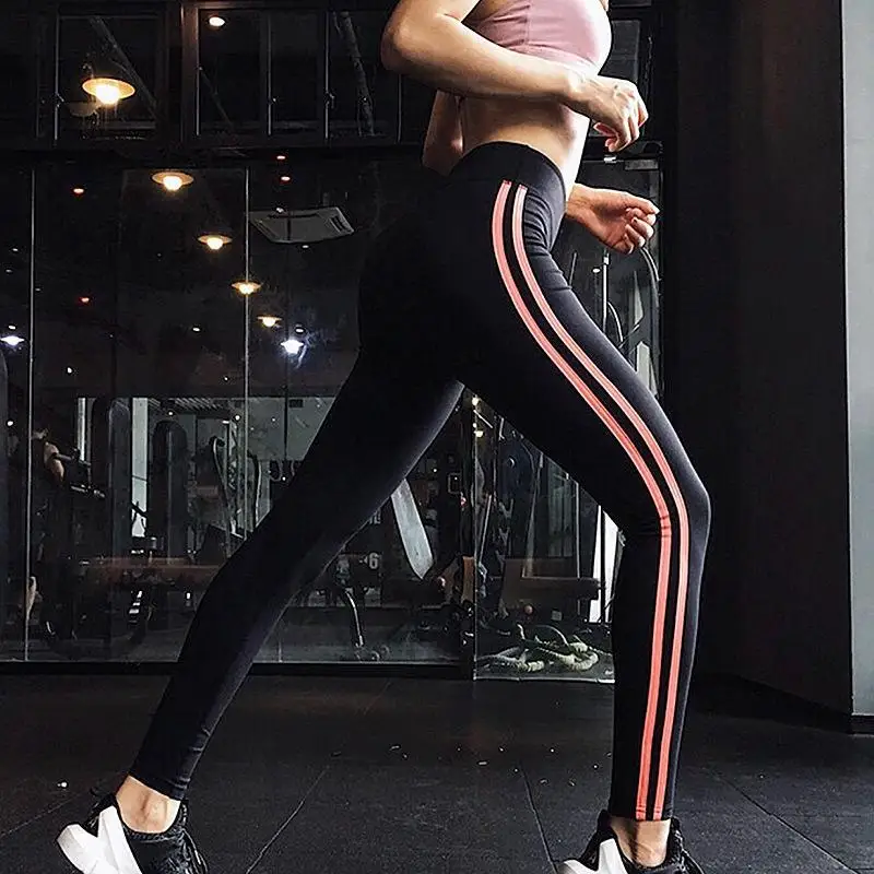 

Pencil Pants with Small Feet, Women's Trousers, New Hit Color Stripes, Sports Fitness, Tight-Fitting Buttocks, Thin Yoga Pants