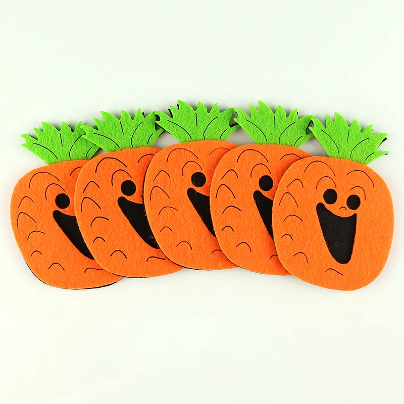 10 шт./лот ткань Войлок ананас аппликация фрукты нашивки для детей ручная