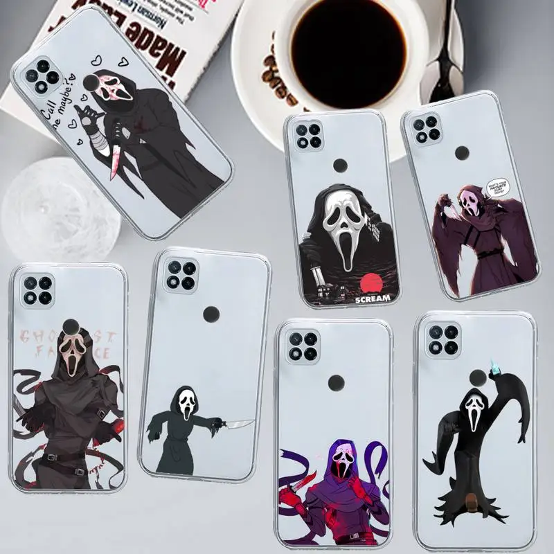 

Ghostface horror scream pattern Phone Case Transparent for Xiaomi redmi note 5 7 8 9 10 11 t S A lite pro high quality funda