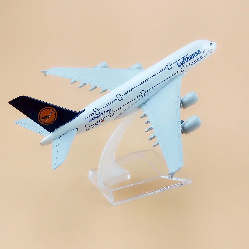 16 см Air Германия Lufthansa Airbus A380-800 380 Airways Airlines металлический сплав модель самолета