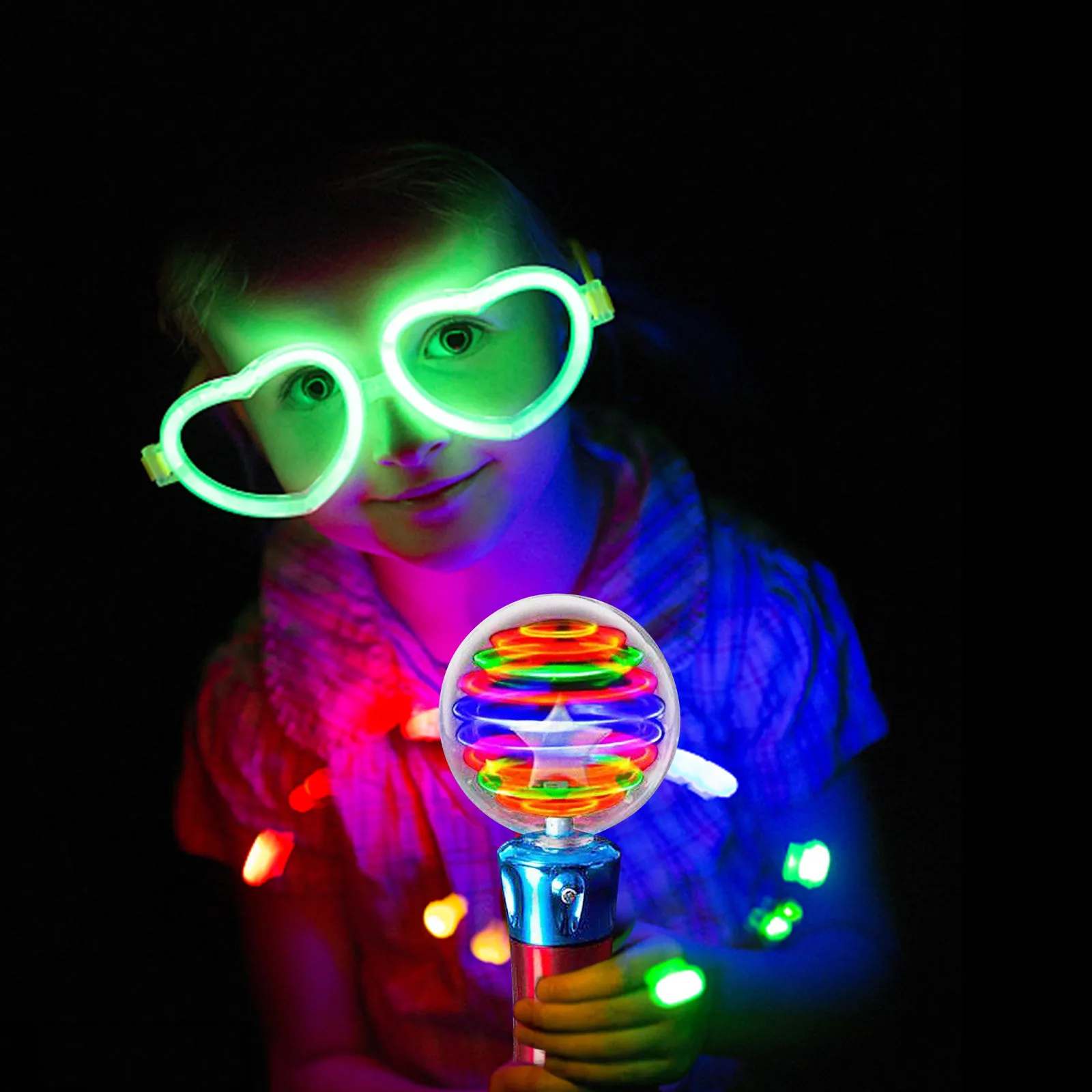 

Children's Luminous Magic Ball Toy Stick Led Flash-rotating Light Show Toy Children's Party Light Show Toy Microphone Shape