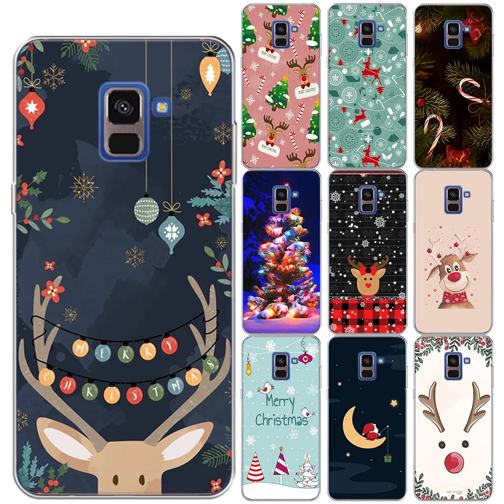 Рождественский мягкий чехол из ТПУ для Samsung Galaxy A6 A8 Plus A9 A7 2018 A3 A5 2017 A10 A20 A30 A40 A50 A60 A70