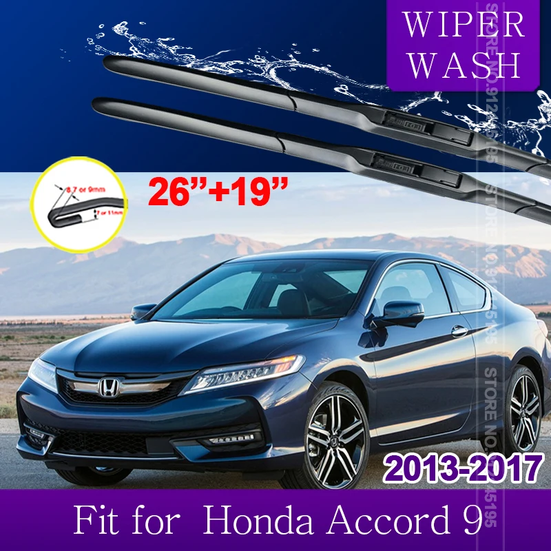 

Car Wiper Blades for Honda Accord 9 9.5 2013 2014 2015 2016 2017 IX Front Window Windscreen Windshield Wipers Car Accessories