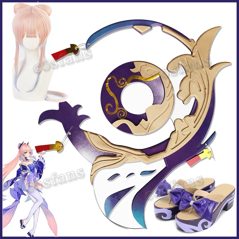 

Game Genshin Impact Kokomi Cosplay Costume Sangonomiya Kokomi Props Wig Sexy Women Halloween Party Fancy Dress Outfit Full Set