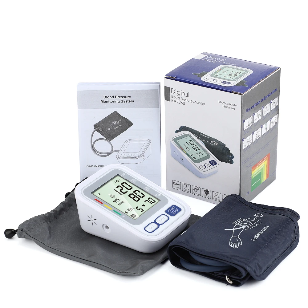 

Electric Upper Arm Blood Pressure Monitor LCD Display Digital Heart Beat Rate Pulse Automatic Measuring Meter for Parents