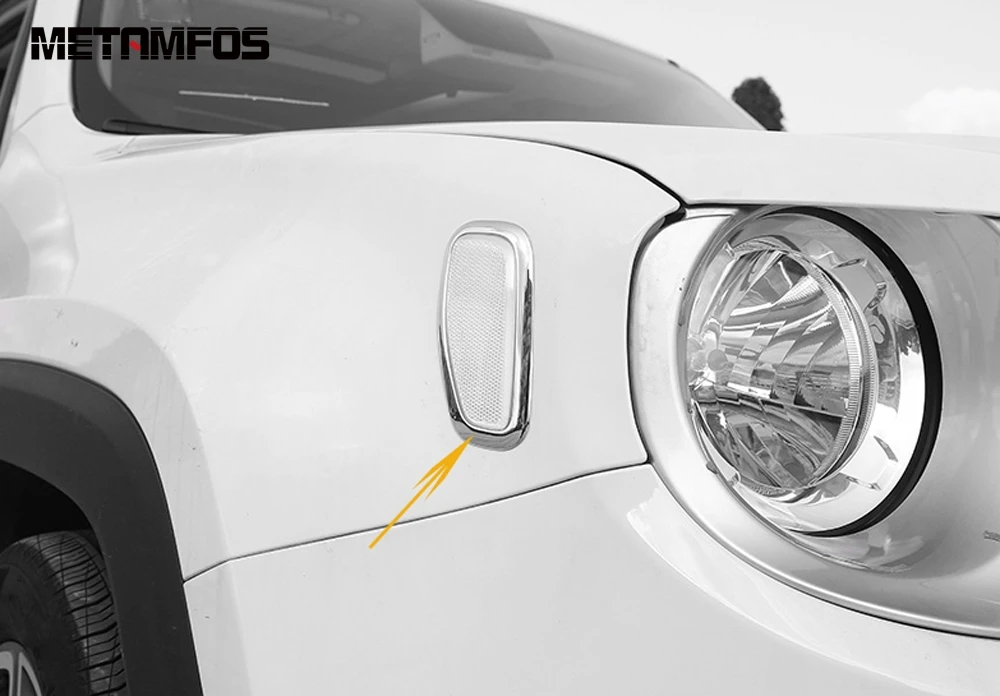 Для Jeep Renegade 2014 2017 2018 2019 хромированный сигнал поворота сигнальная лампа крышка