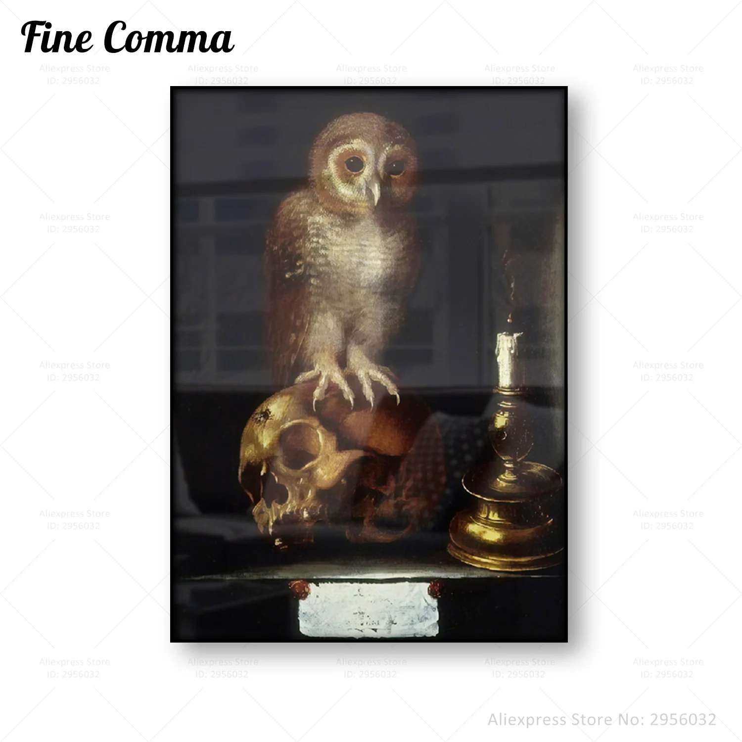 Винтажный постер день смерти Vanitas с совой Memento Mori холст принтом совы черепа
