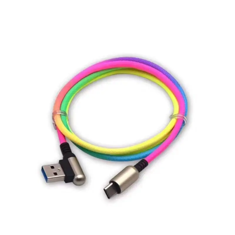 USB Led Light мобильный игровой кабель для android устройств usb type C samsung S9 S8 Plus Кабель