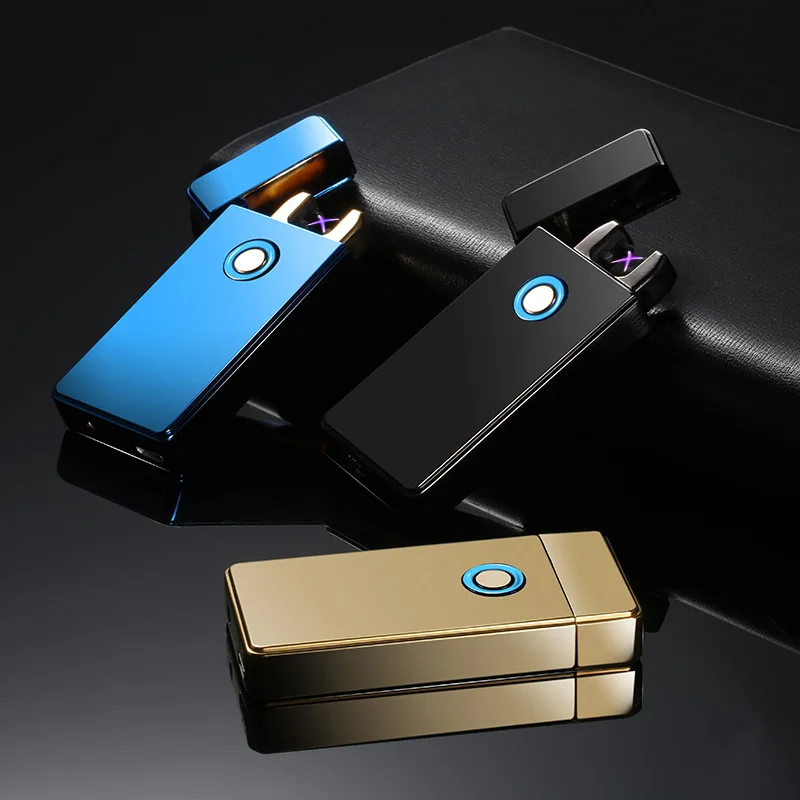 Умная сенсорная Индукционная зажигалка с зажиганием двойная дуга USB