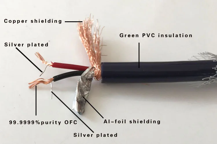 

Hifi 3 pin XLR Male to 2 RCA Male Cable High performance 6N OFC xlr to rca Cable