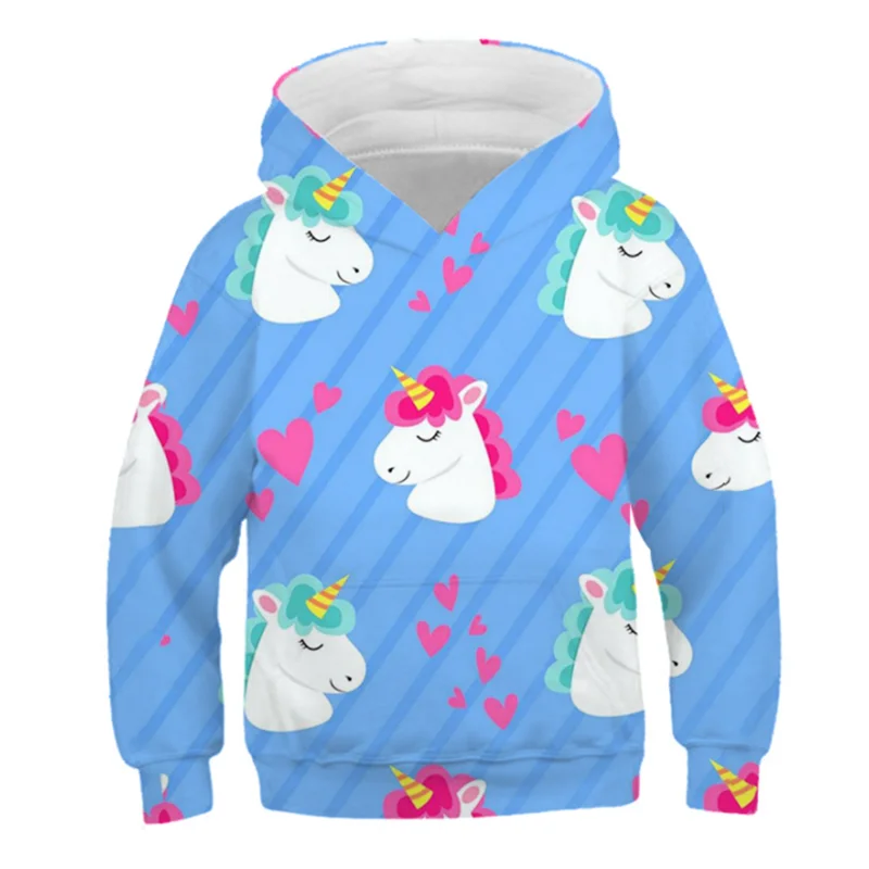 Осень 2022 детская одежда с рисунком лошади толстовки капюшоном для девочек свитер
