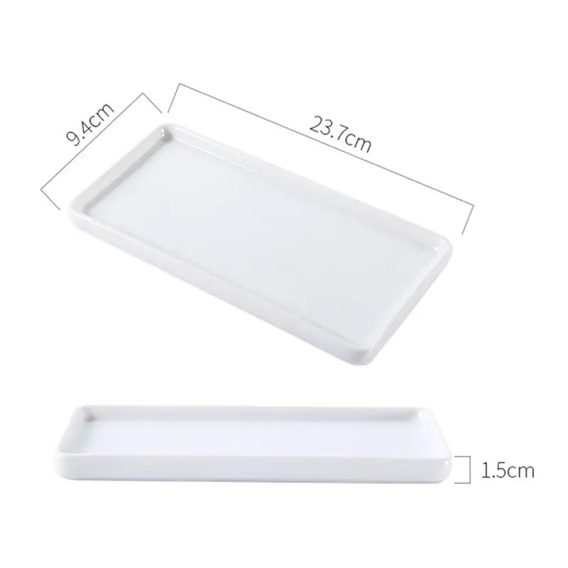Прямоугольные фарфоровые подносы для ванной комнаты керамические опорные