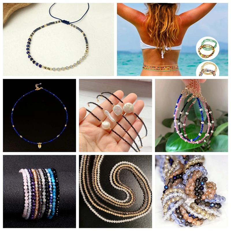 Маленькие бусины из натурального камня турмалины граненые для изготовления