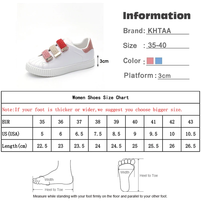 

Women Flat Platform Vulcanized Shoes Female Shallow Comfortable Hook & Loop Walking Sewing White Ladies Casual Footwear Autumn