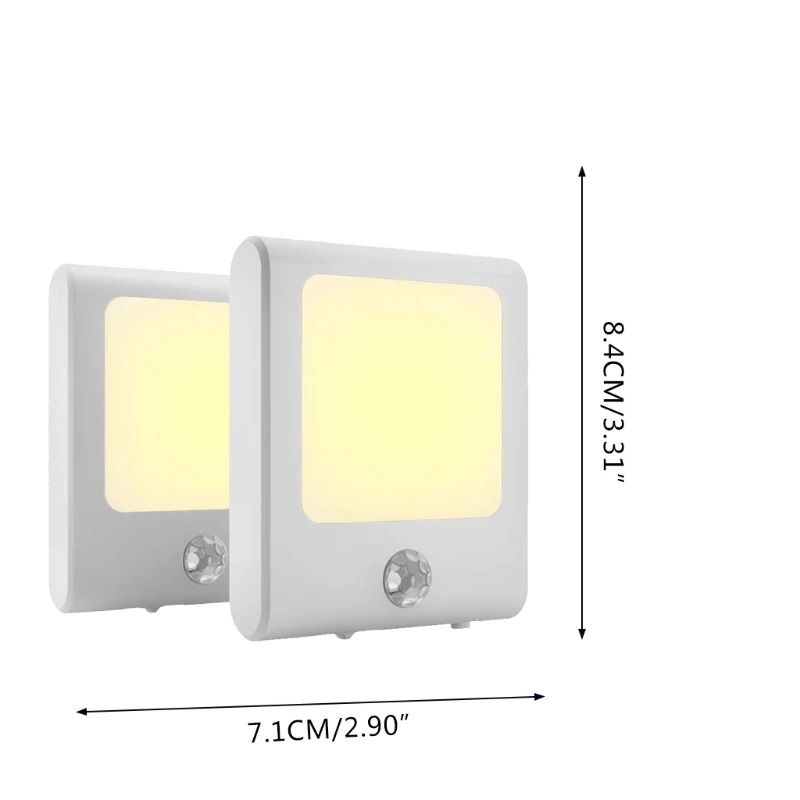 

Motion Sensor Dimmable LED Night Lighting Plug-in Nightlight Adjustable Bright