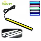 1 шт. 17 см 12 В COB светодиодные DRL универсальные дневные ходовые огни автомобильный водонепроницаемый Стайлинг автомобиля светодиодная DRL Лампа Автомобильное Вождение дневное светильник s