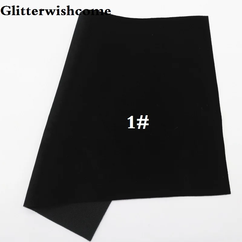 1 Glitterwishcome 21X29 см A4 размер винил для бантов искусственная кожа Бархат Кожа Fabirc искусственная кожа листы для бантов, GM118A - Цвет: 1