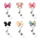 Креативный выдвижной значок 60 см в виде милой бабочки с кристаллами для студентов, медсестер, врачей, выставок, карточка с именем заболевания