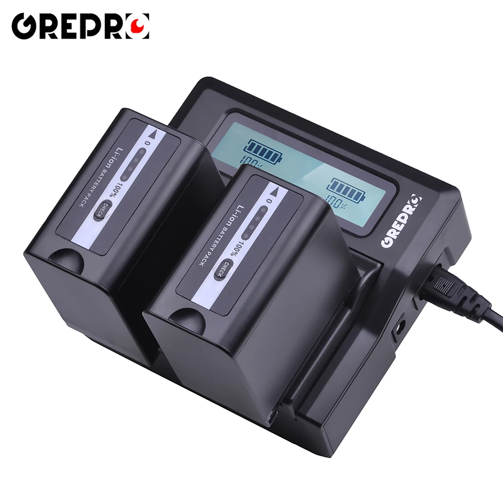 Ультра быстрое зарядное устройство с двойным жк-дисплеем для батареи Panasonic VW-VBD58