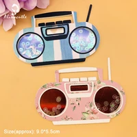 alinacutle metal cutting die cut radio stereo boombox back to 80%e2%80%98s scrapbooking paper craft diy card planner album