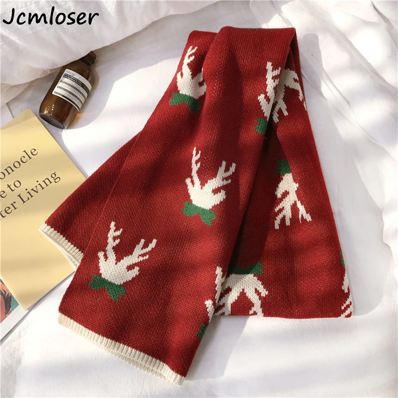 

Fashion Christmas Scarf Winter Warm Cashmere Women Long Pashmina Foulard Female Scarves Lady Shawl Wraps 2021 Design New