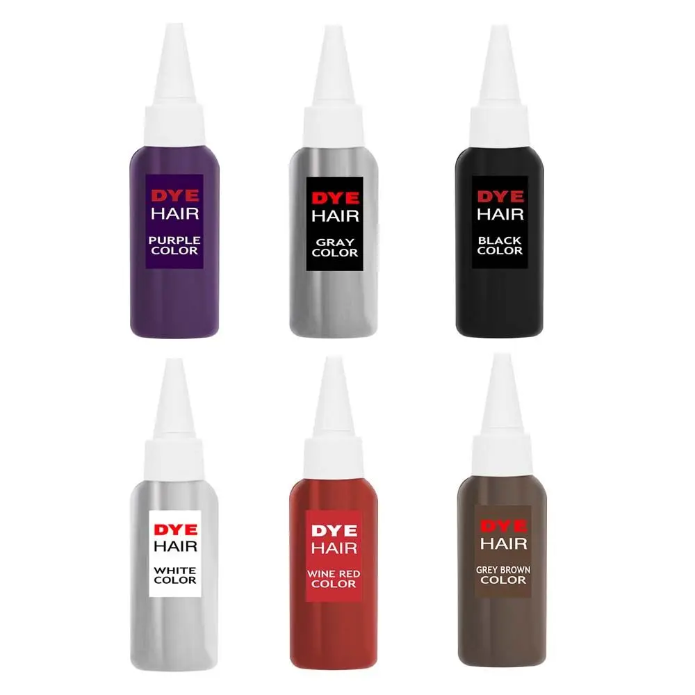 30ml Hair Dye Unisex Color Cream Purple Brown Black Red Grey White Hairstyle Coloring for Women and Men | Красота и здоровье