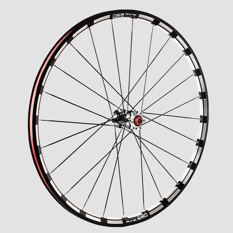 26-Black-front-QR RXR 7-11Speed через ось/QR MTB колеса 26/27. 5/2" карбоновая ступица горный велосипед вилсет под дисковый тормоз 5 подшипников велосипедные колеса - Цвет: 26-Black-front-QR