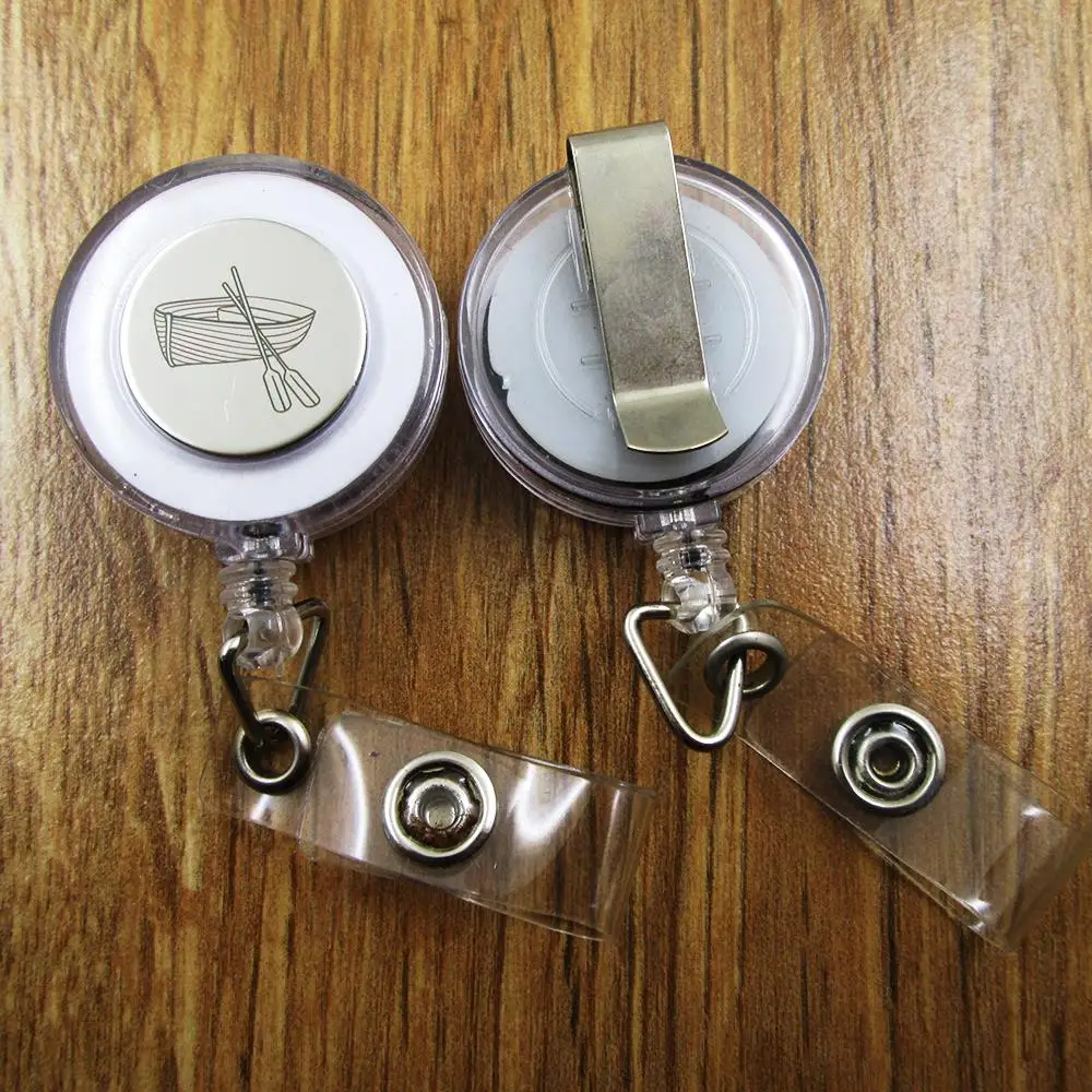 

Rowing ID Badge Reel gift for him/her friend family retractable recoil id badge holder work fun