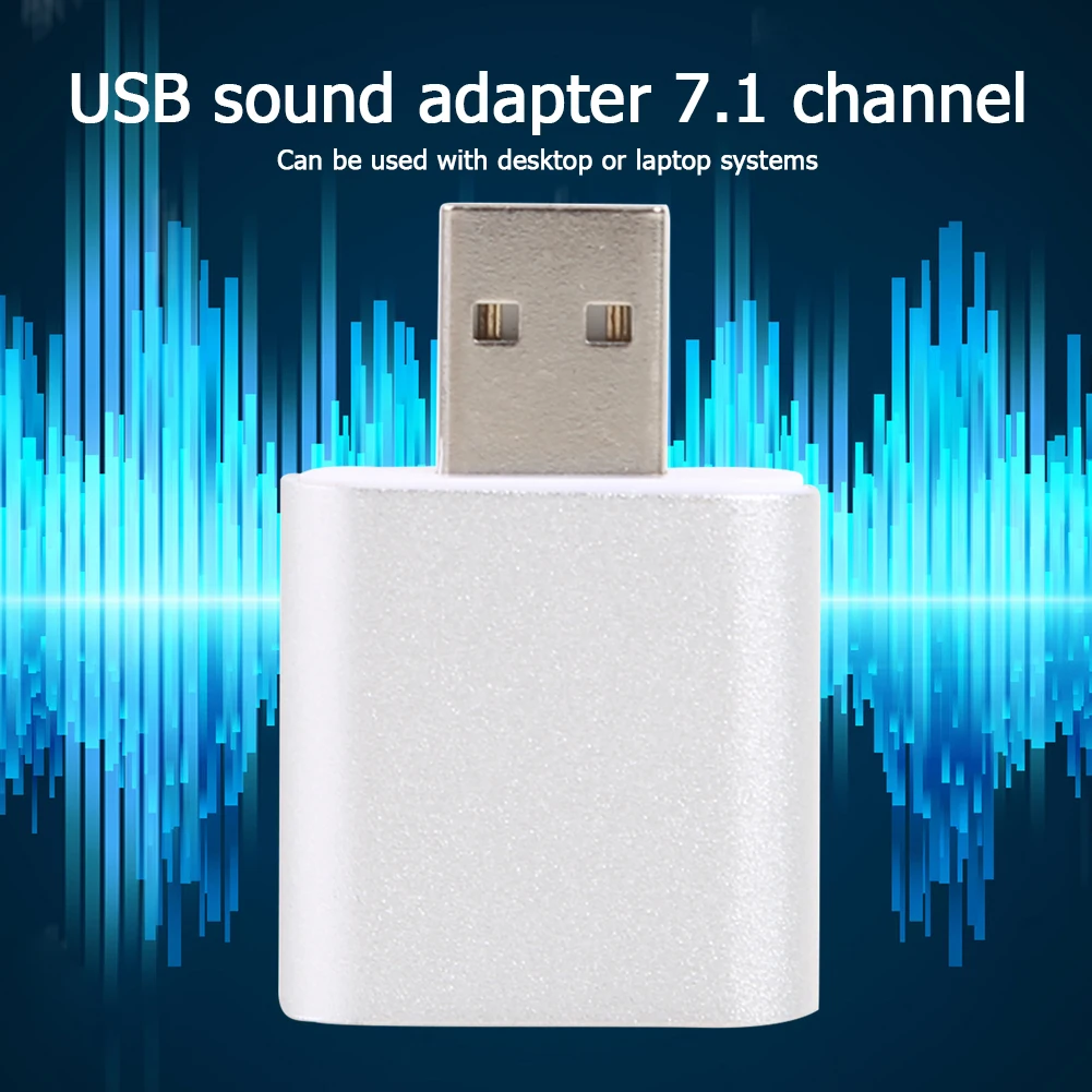 Внешняя USB звуковая карта с Виртуальным интерфейсом 7 1 Звуковой адаптер для