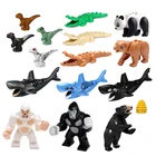 Конструктор сделай сам Friends, фигурки животных большого размера, Акула, Горилла, панда, совместим со всеми детскими игрушками большого размера