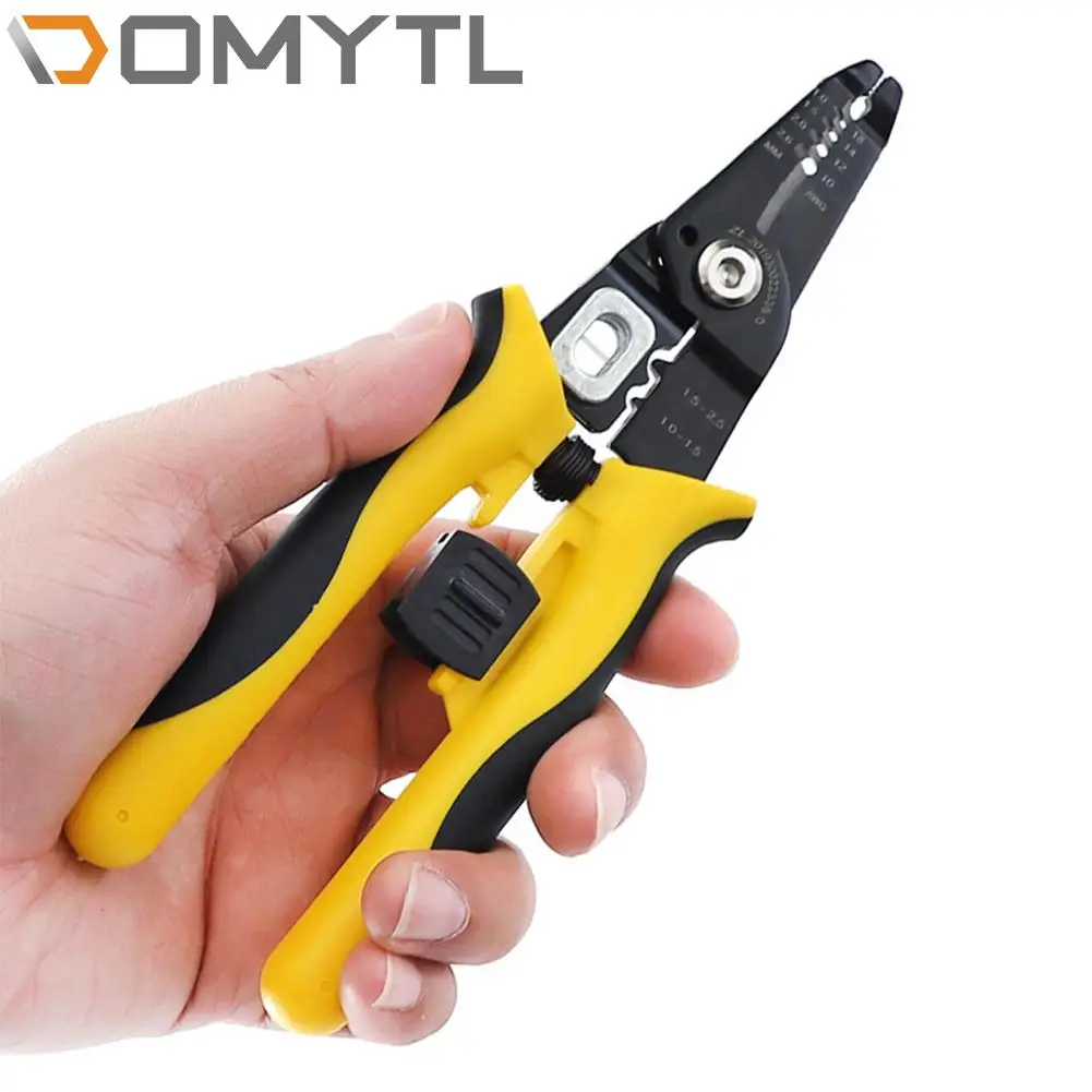 

Multifunction Decrustation Pliers Cutting Cable Crimping Wire Stripper Double-core Distribution Hole for 1Â²-2.5Â² Wires
