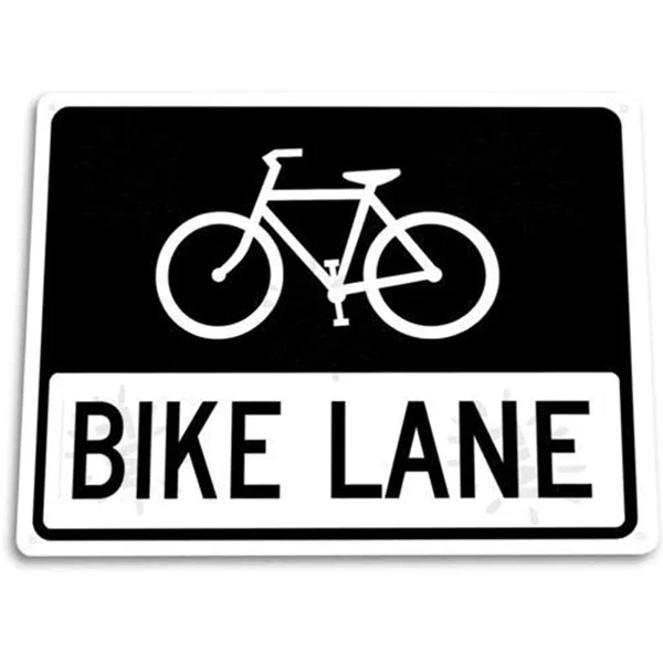 

Металлическая жестяная вывеска 8x12 дюймов жестяная вывеска велосипед полоса Оловянная металлическая табличка велосипедный маршрут дорожн...