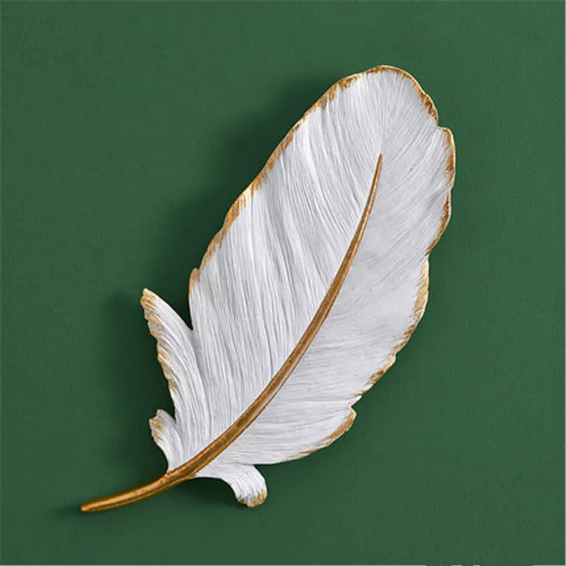 

Nordic Golden Feather Wall Hanging Wall Decoration Living Room Porch TV Background Wall 3D Refinement Decoration M3650