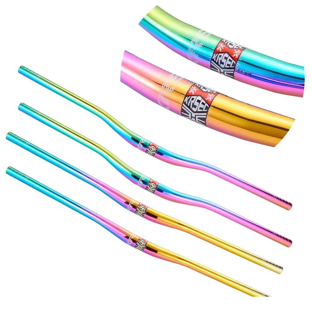 Rainbow MTB Bicycle Handlebar FR XC AM DH downhill Racing Bike Rise handlebar 31.8mm*800mm Mountain Road Colorful | Спорт и