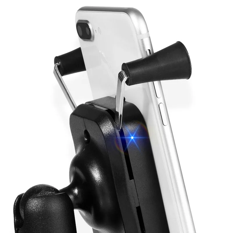 motorcycle handlebar aluminuma alloy grip cell phone mount holder with wireless charger for 4 6 5 inch mobile phones free global shipping