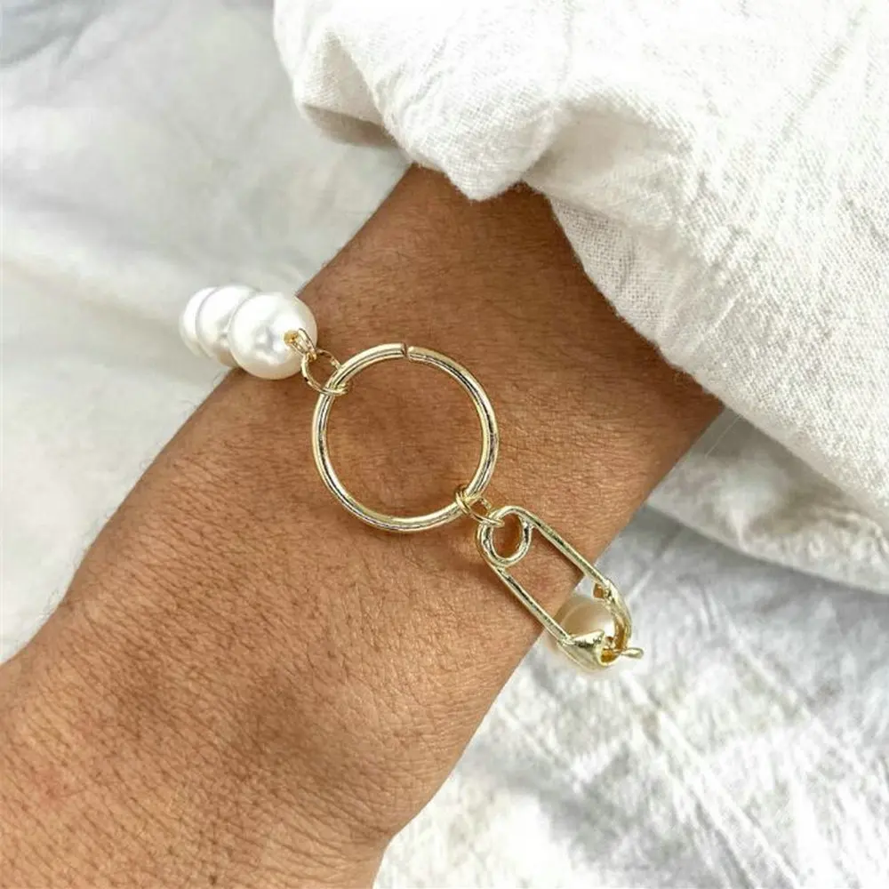 Женская бижутерия жемчужный браслет креативный Ретро Простой Золотой