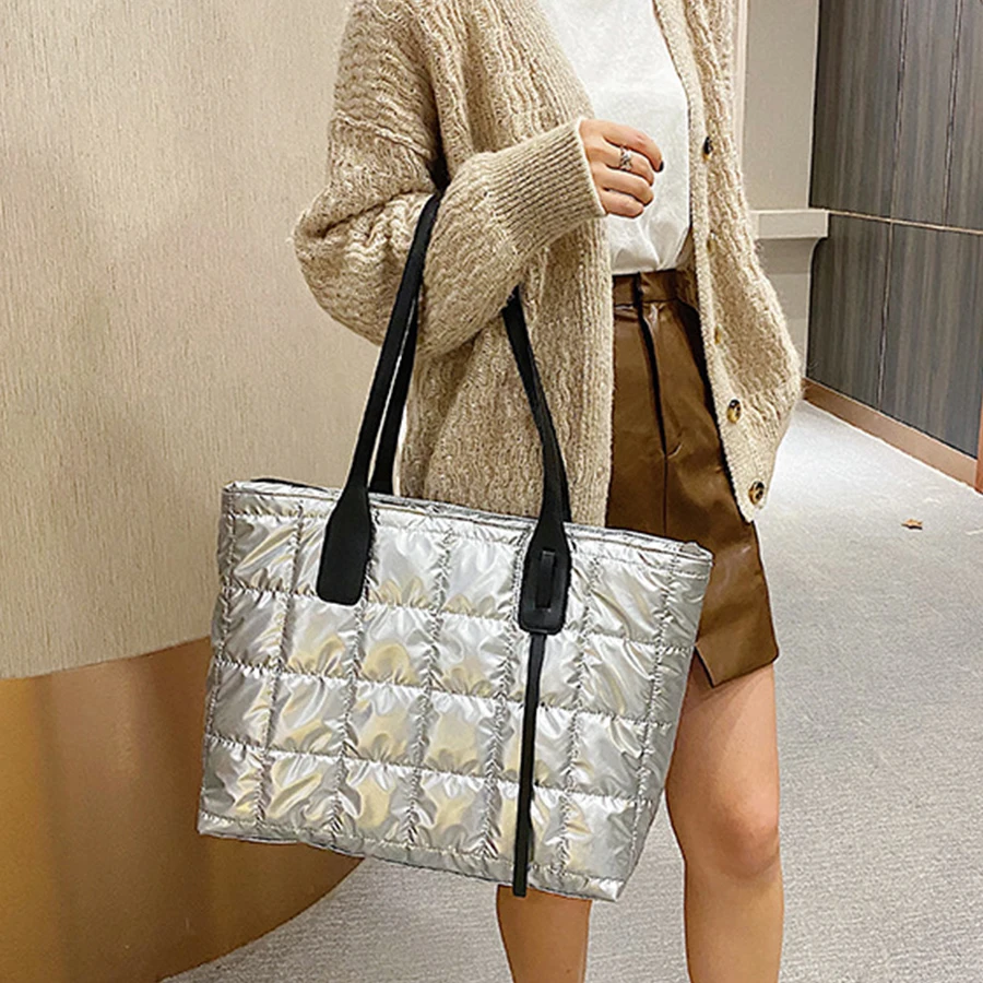 

Вместительная Хлопковая Сумка-тоут для женщин, модная повседневная вместительная сумочка-Шоппер, пушистая кожаная женская клатч на плечо