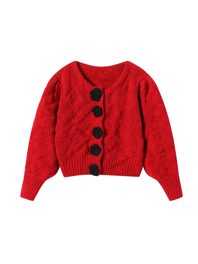 

Restoring ancient ways LITTLERAIN. / point left the world of fairy hubble-bubble sleeve sweater roses