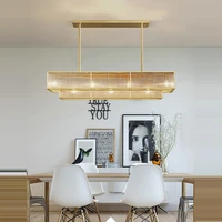 e14 led retro american copper silver golden round linear dimmable pendant light suspension luminaire lampen for dinning room