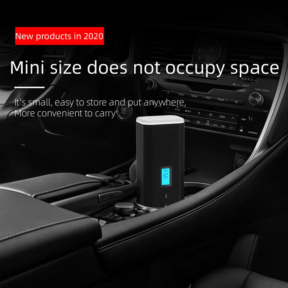 

Car Air Pump Digital Lcd Mini Handheld Wireless Air Tire Inflatorcar Compressor With Led Light For Auto Bike Tire Inflatable Bal