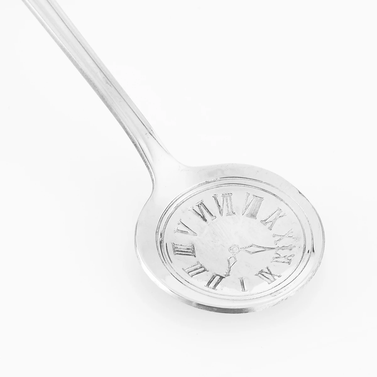 Горячая 1 шт нержавеющая сталь часы время кофе ложка перемешивание чайная | Дом и