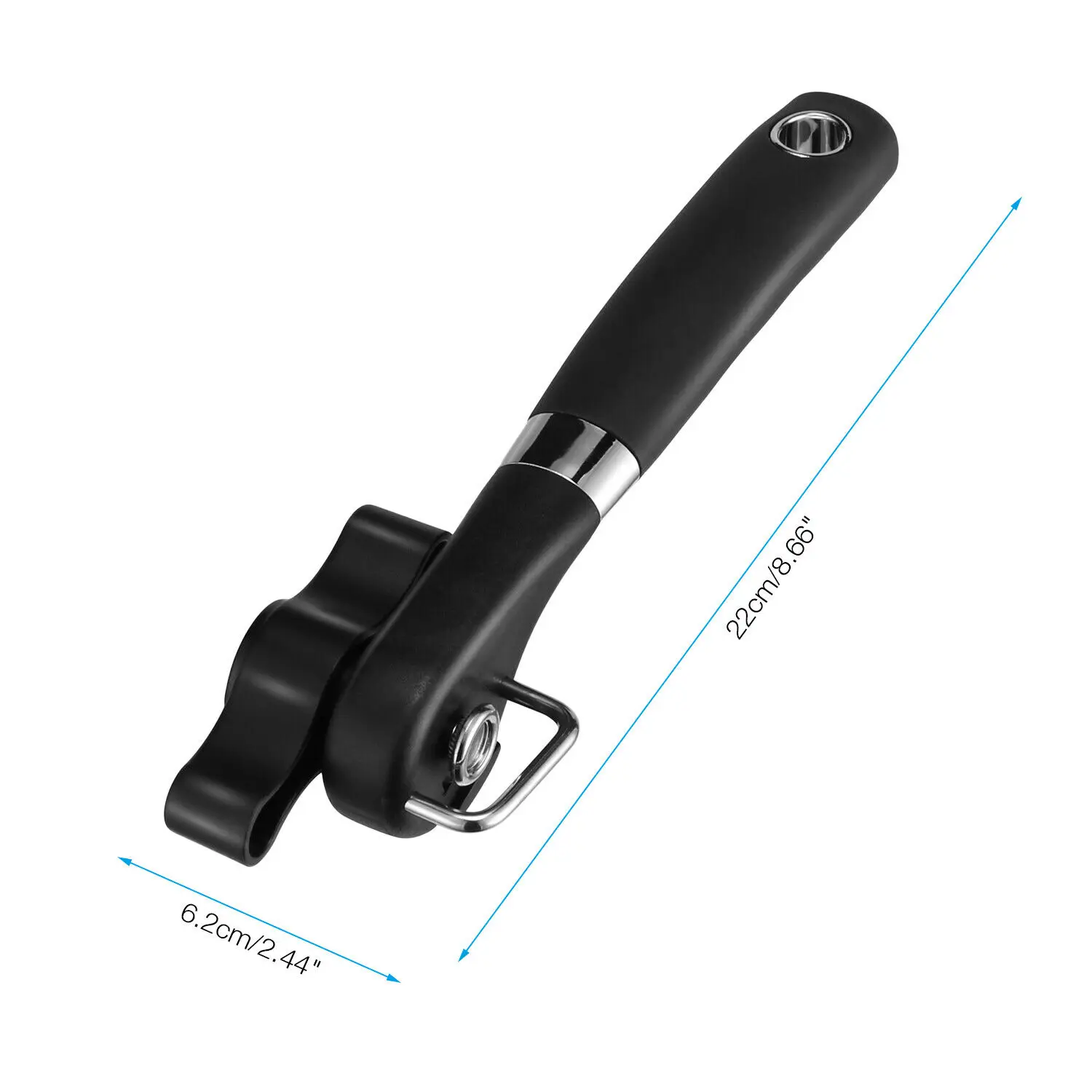 

Manual Tin Can Opener Safe Cut Lid Smooth Edge Side Stainless Steel Tools with Rubber Handle CLH@8