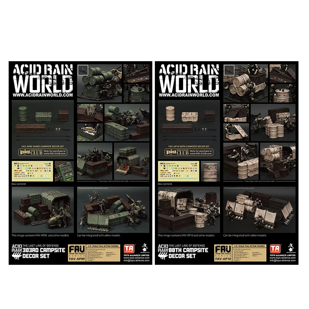 Кислотный дождь война 1:18 3 75 дюймов FAV-AP09/10 песок солдат оружие коробка аксессуар