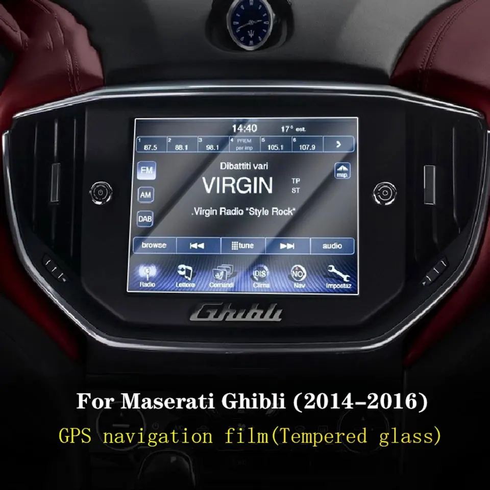 

For Maserati Ghibli 2014-2016 Car GPS navigation film LCD screen Tempered glass protective film Anti-scratch Film Interior Refit