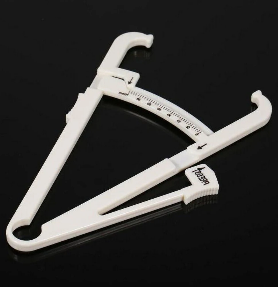 

1pcs Body Fat Tester Analyzer ABS Black/White Body Fat Monitor 0-70mm Caliper Measuring Tool for Doctor/Trainer/Nutritionist