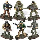 6 шт.компл. конструктор городская полиция, военные мини-фигурки спецназа, фигурки спецназа с оружием, пистолетами, кирпичи, игрушки для мальчиков