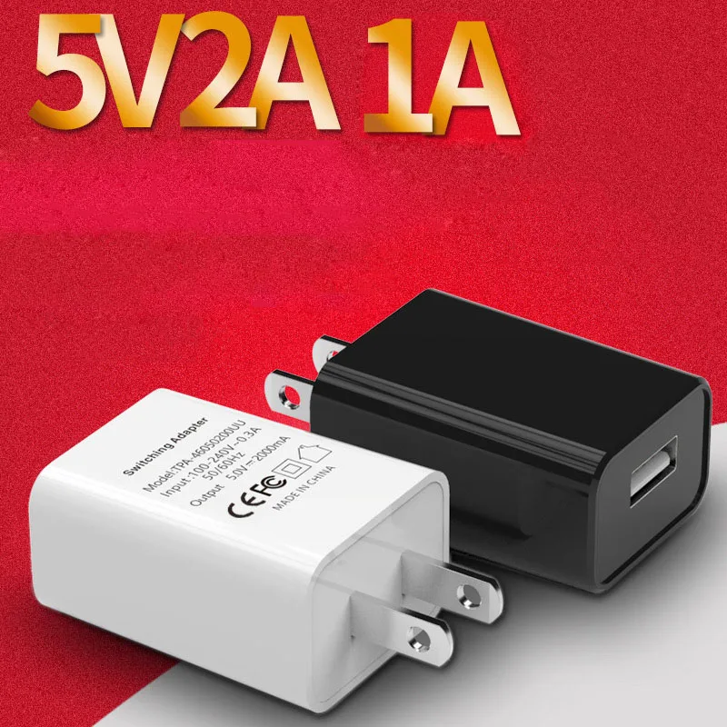 USB Зарядное устройство для быстрой зарядки 5V 1A/5В 2A Американский Стандартный разъем для IPhone samsung huawei Xiaomi USB телефон Зарядное устройство Мощность адаптер